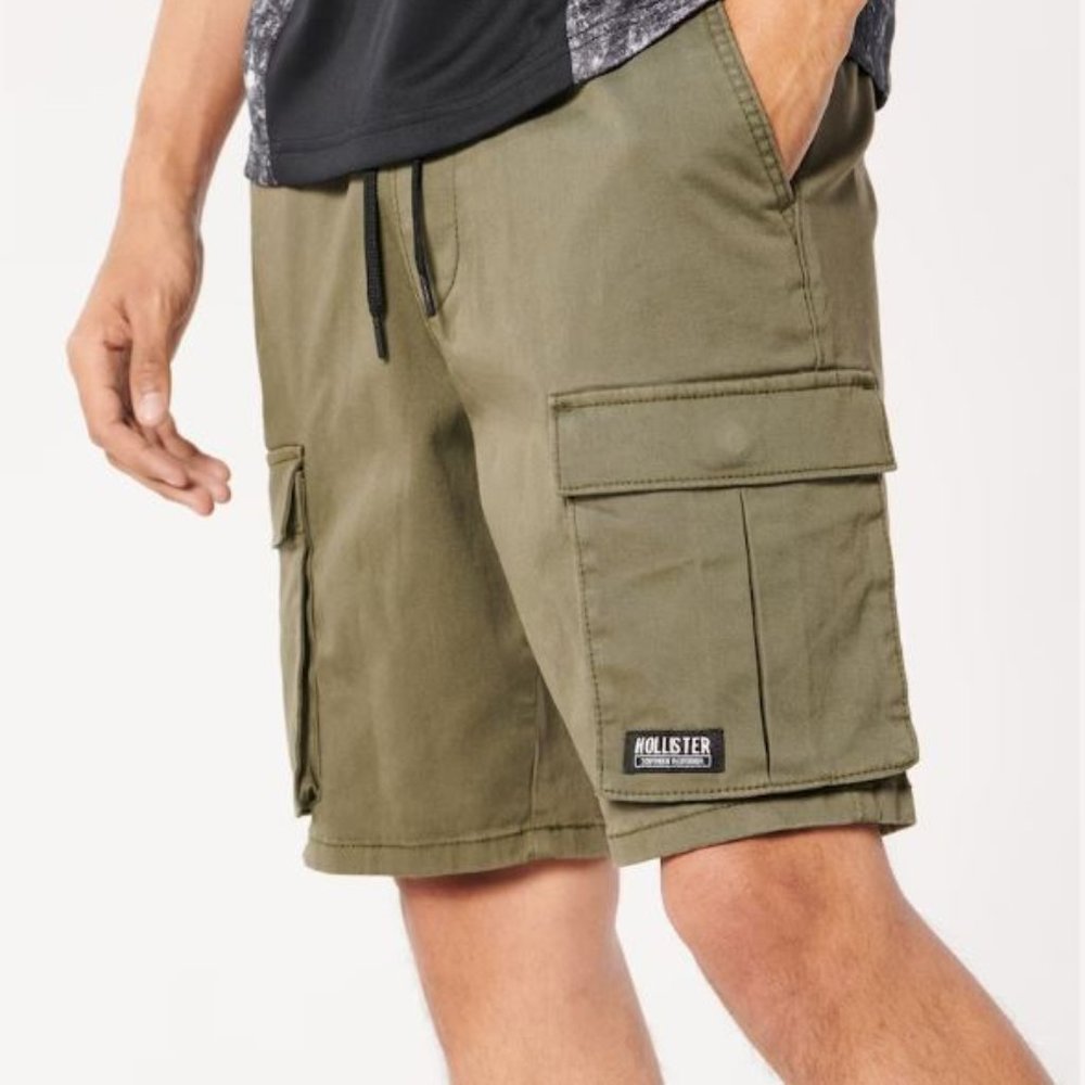 NWT Advanced Stretch Cargo Twill Jogger Short 9" - Green